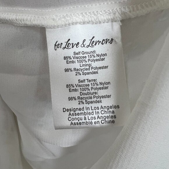 For Love & Lemons White Libby Mini Dress $220 - Picture 10 of 16